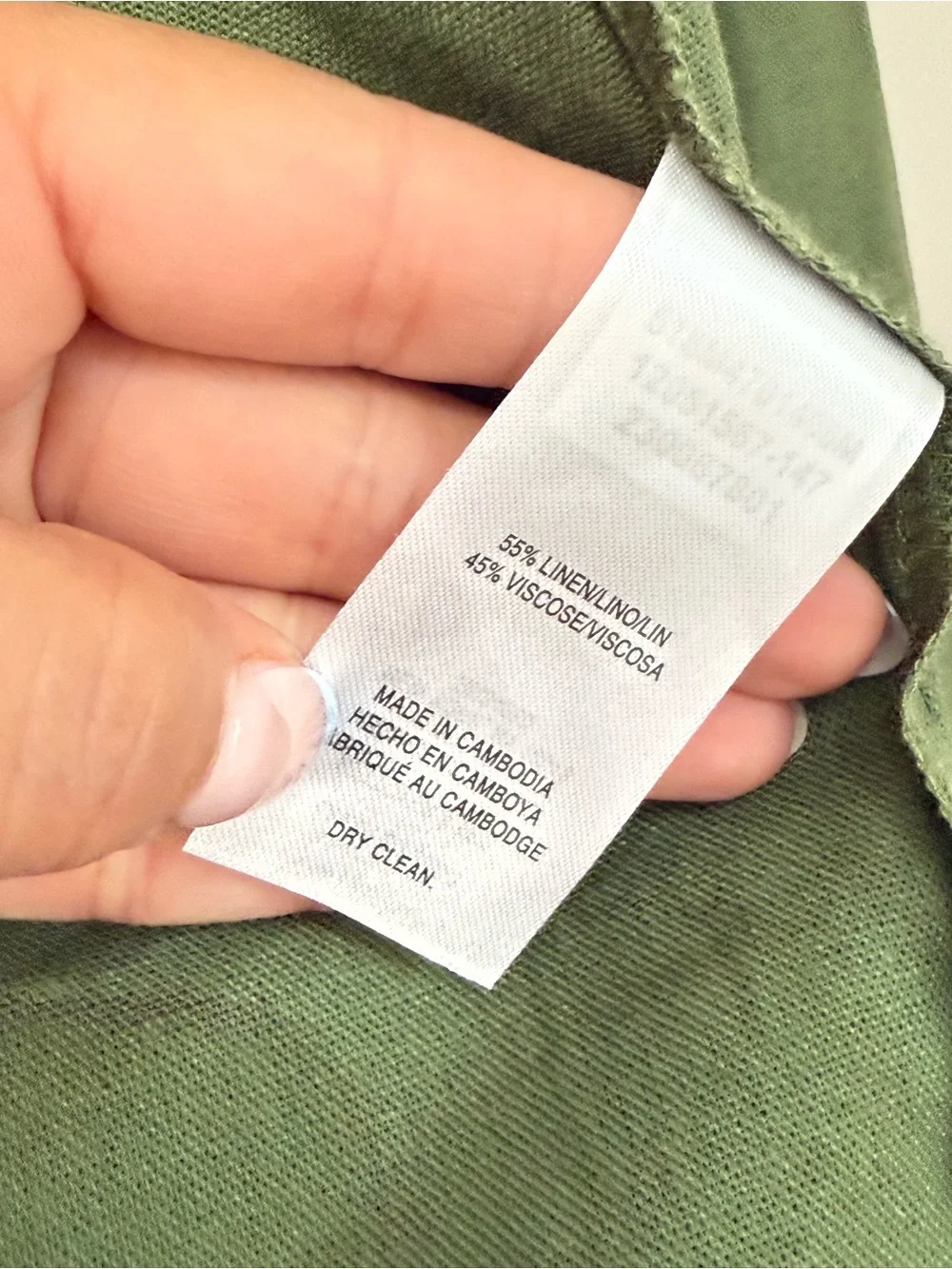 Signature Green Linen Blend Open Front Blazer Jacket Size Large